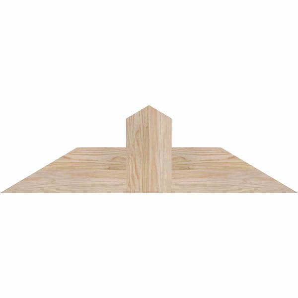 Ekena Millwork Portland Smooth Timber Gable Bracket, Douglas Fir, 36"W x 10"H x 1 1/2"D x 5 1/2"F, 7/12 Pitch GBW036X10X0206POR00SDF - main